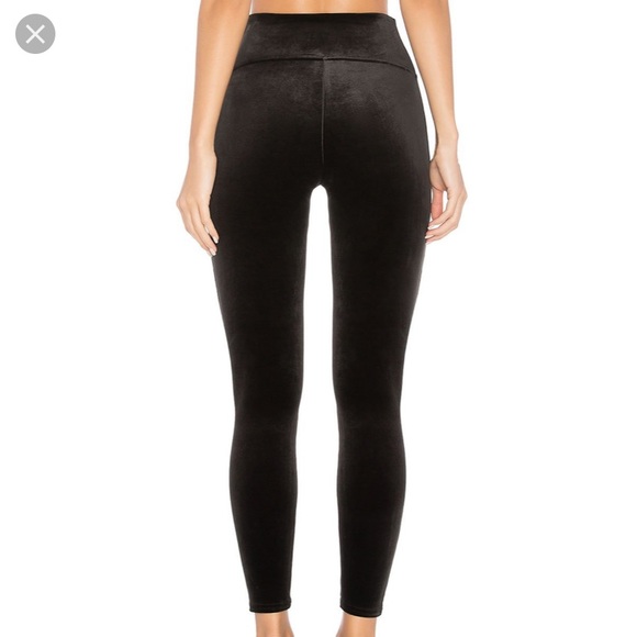 SPANX Ready To WOW Black Velvet Leggings Sz L - Picture 3 of 8